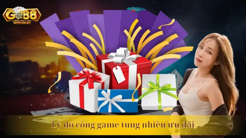 Biểu tượng hộp quà với tiền vàng, tượng trưng cho khuyến mãi